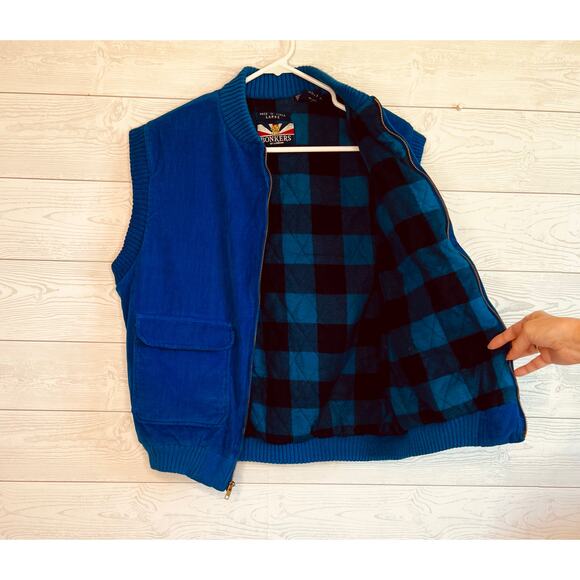 Bonkers of London vintage blue corduroy vest size Large - Picture 3 of 5